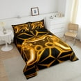 thumbnail image 4 of Erosebridal Video Game Bedding Twin Comforter Set,Orange Neon Down Comforter,Geometric Honeycomb Bedding Sets Twin with Comforter,Lightweight Gamepads Bedroom Decorative,Reversible,2-Piece, 4 of 8