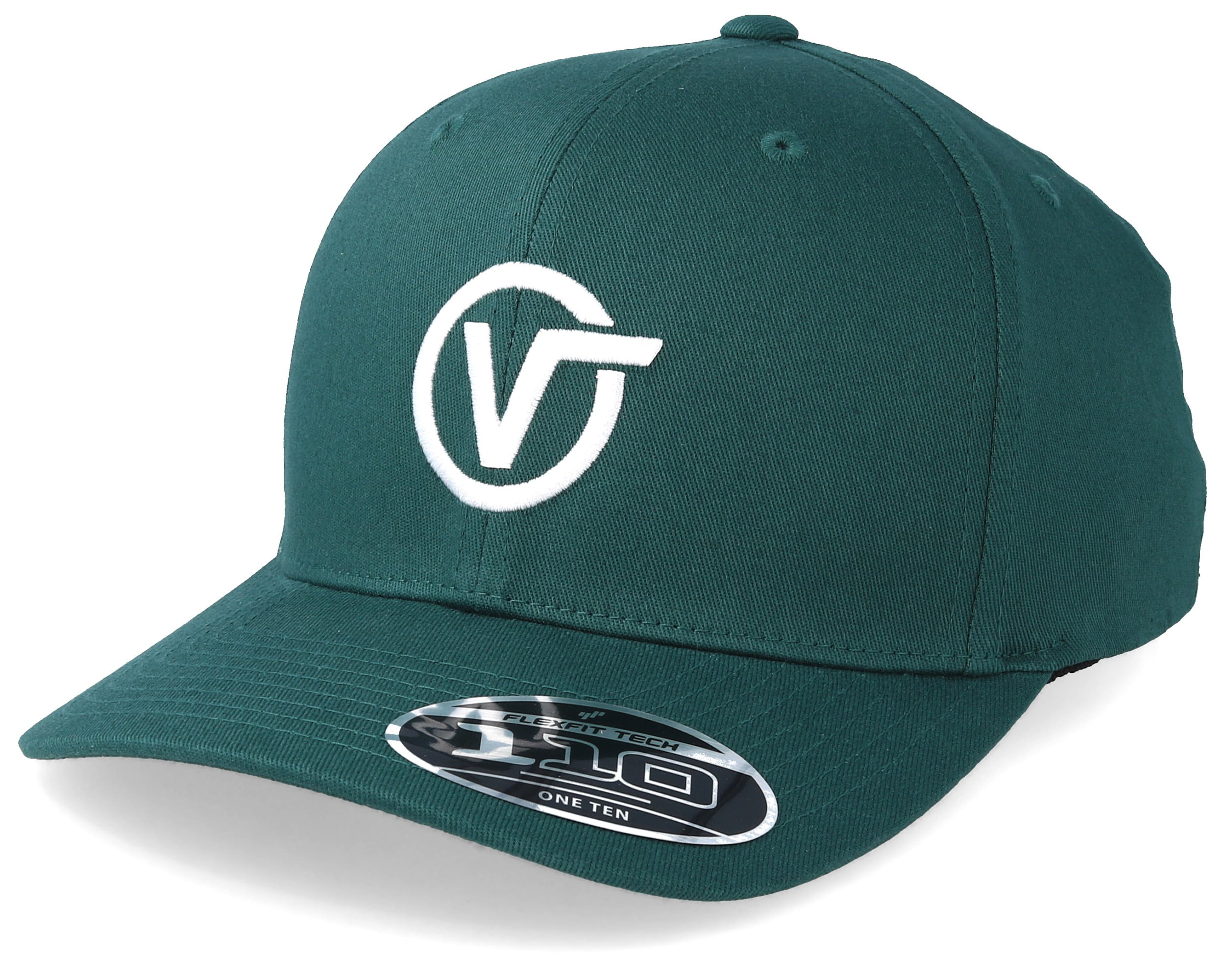 Vans Off The Wall Men's Distorted FlexFit Tech 110 Snapback Hat Cap Green -