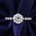 thumbnail image 2 of Bow Jewelry 1.97 Ct Round Cut Moissanite Ring for Her - 14K White Gold Plated Wedding Rings - Unique Hidden Halo Ring for Women - Perfect for Party Wear - Celebrate Your Love with Timeless Style, 2 of 9