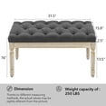 thumbnail image 2 of Farmhouse Fabric Entryway Bench, Dark Gray, 2 of 7