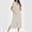 #0087-Beige, variant on Robes For Women Zipper Front Bathrobe Short Sleeve House Coat Long Nightgown With Pockets Soft Loungewear