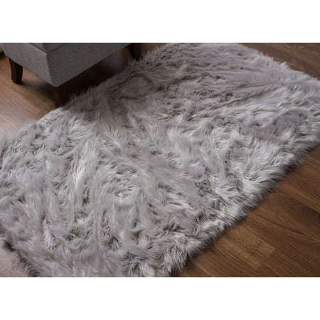 Serene Super Soft Faux Sheepskin Silky Rug Baby Nursery Serene Super Soft Faux Sheepskin Silky Rug Baby Nursery Childrens Room Gray 23 6