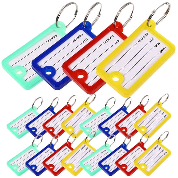 Luxshiny 40-Pack Key Tags with Clear Window, Assorted Colors, Labels for Organizing Keys and Accessories