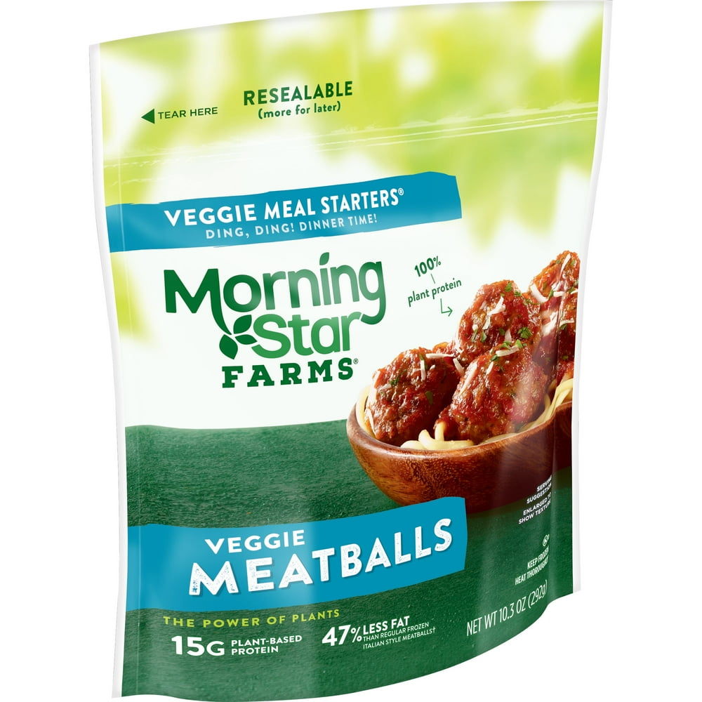 MorningStar Farms Meatless Meatballs, Plant Based Protein Vegan Meat