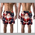 thumbnail image 3 of luoweisi Men's Beach Shorts Quick Dry Swim Trunks with Mesh Lining Christmas Santa Claus L, 3 of 5