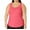Hot Pink, variant on Summer Polyester Sleeveless Oversized Tank Tops for Women Pink Heart Women's Plus Size Shirttail Solid Top Wear 3XL