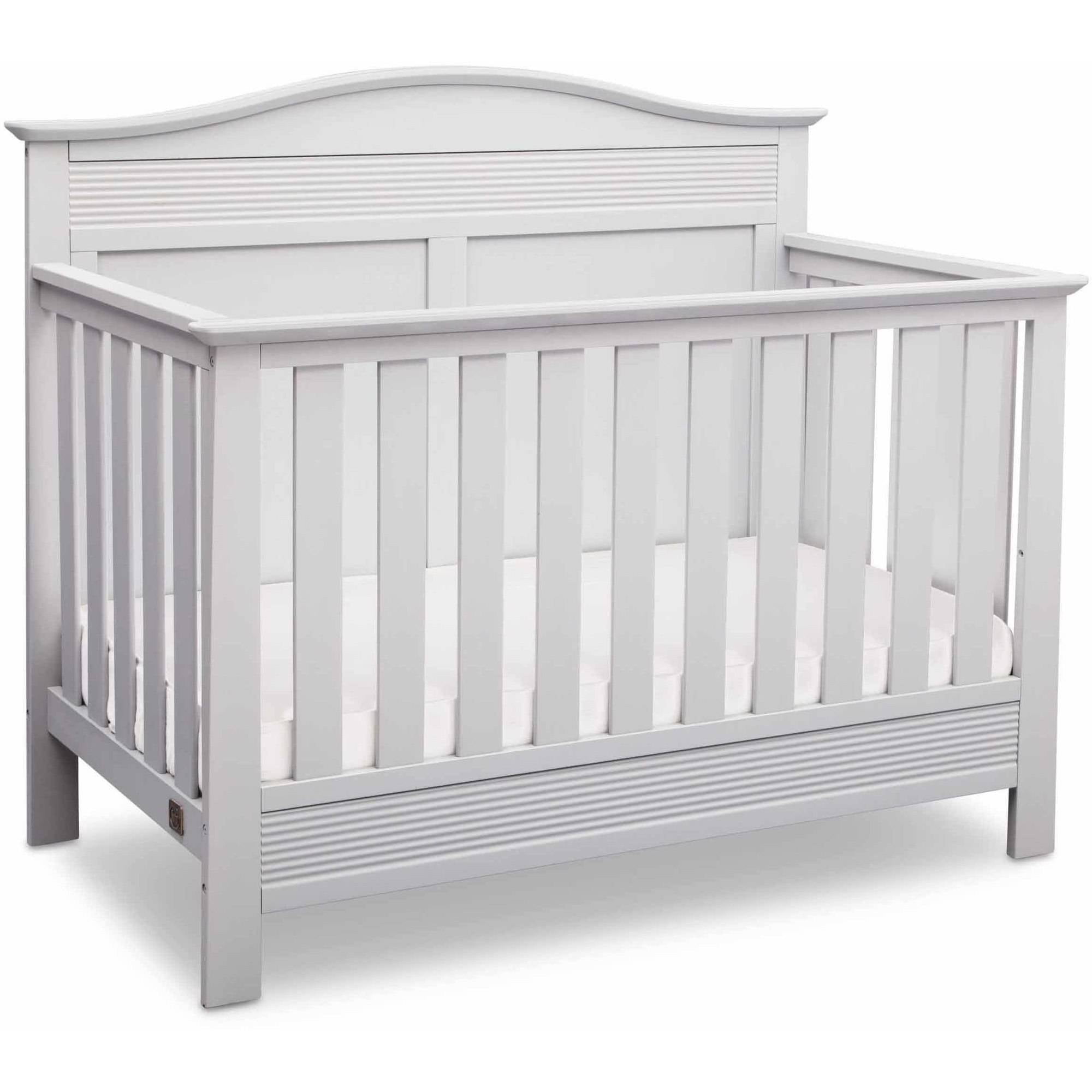 Serta Barrett 4-in-1 Convertible Baby Crib Bianca White 
