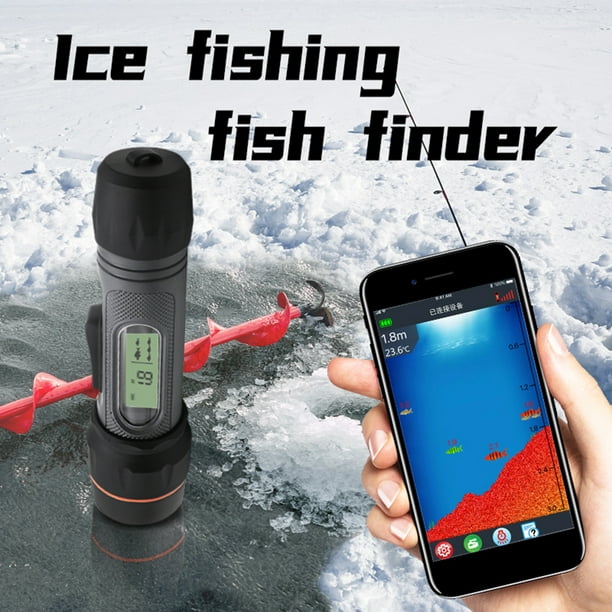 Fish Finder Portable Sonar Fish Finder Waterproof Wireless Depth Finder Ice  Fish Finder With Depth Readout Display For Outdoor Fishing 