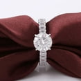 thumbnail image 5 of Blue Jewelry 14K White gold Plated Rings Gifts - 1.9 Ct Round Cut Diamond Rings - Multi Stone Wedding Rings - Elegant Designer Party Wear Rings - Christmas Special Gift, 5 of 9