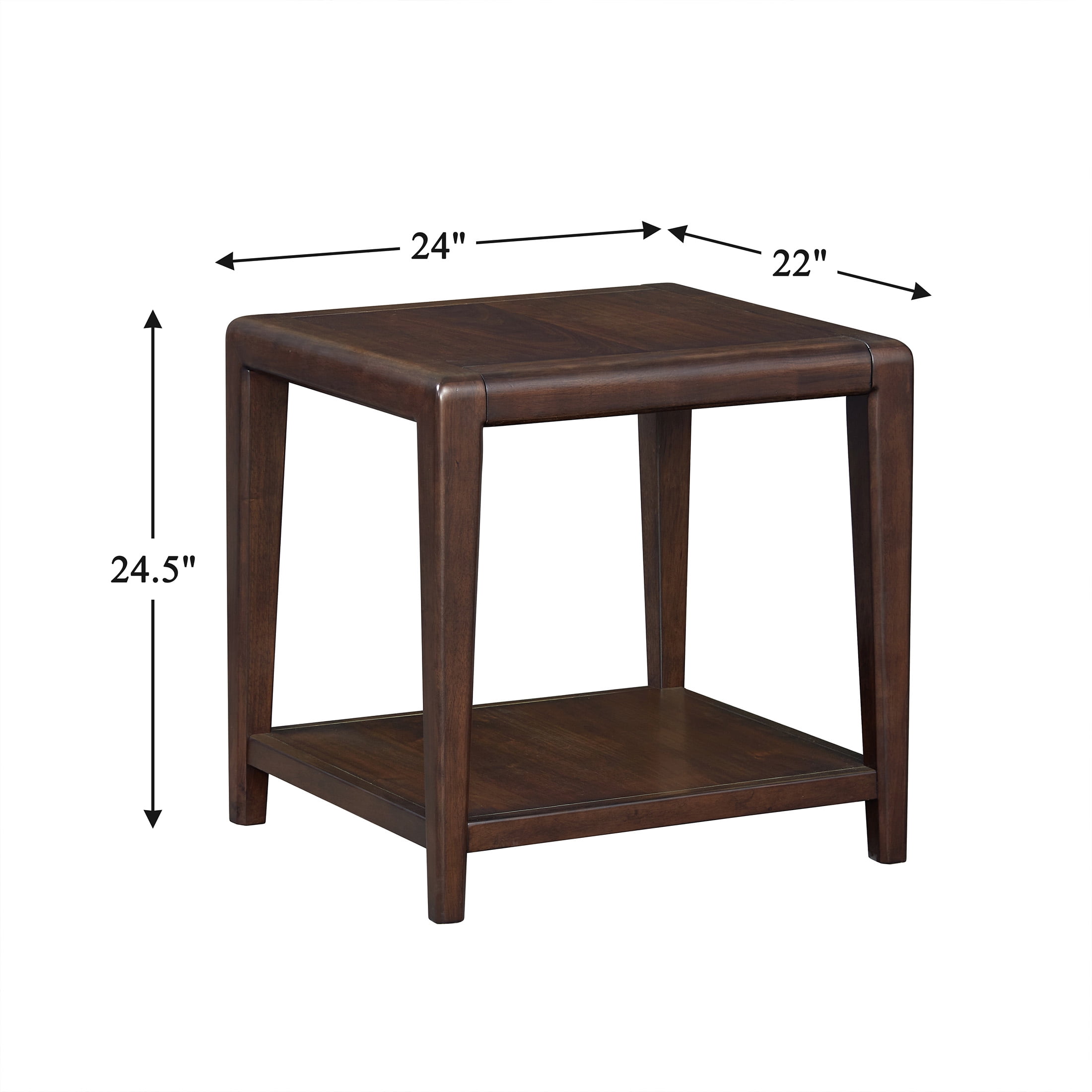 OakvillePark Vivo Wood End Table, Walnut