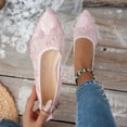 thumbnail image 7 of Ballet Flat Shoes for Women Lightweight Comfortable Breathable Mesh Lace Pointed Toe Shoes for Women 36, 7 of 7