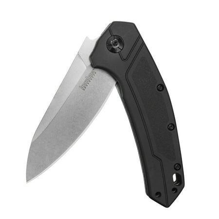 Folding Camping Knife - Kershaw Rove (1965) Folding Pocket Knife EDC with Drop-Point Blade; Features SpeedSafe Assisted Opening, Flipper, Liner Lock, Lanyard Hole, Deep-Carry Pocketclip, Wear Resistantance & Edge Retention
