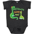 thumbnail image 3 of Inktastic My Auntie Loves Me Dinosaur Boys Baby Bodysuit, 3 of 5
