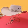 thumbnail image 4 of Chapeau de Cowboy pour Homme à Grand Bord Fedora Chapeau Décontracté d'Extérieur, 4 of 6