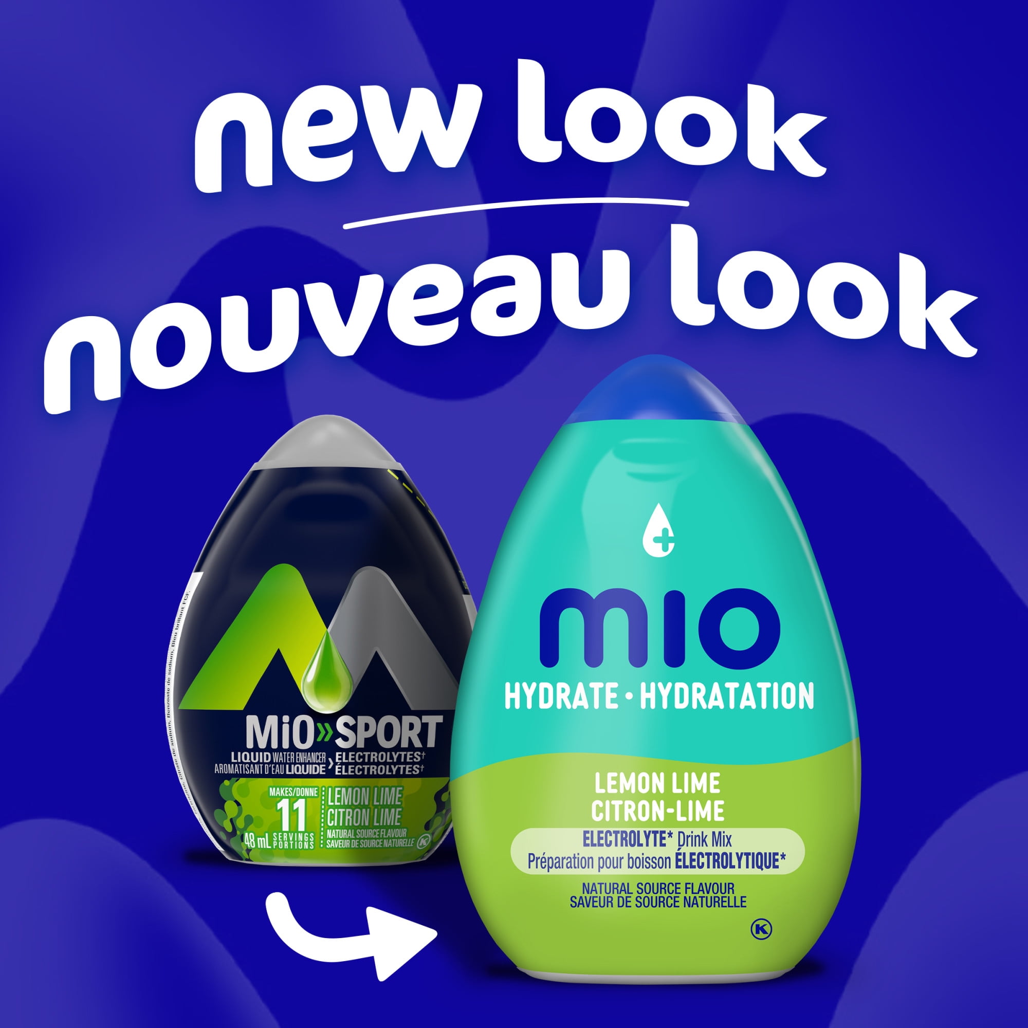 Préparation Pour Boisson Électrolytique Hydrate Citron Lime, Bouteille MIO SPORT CITRON LIME 48ML