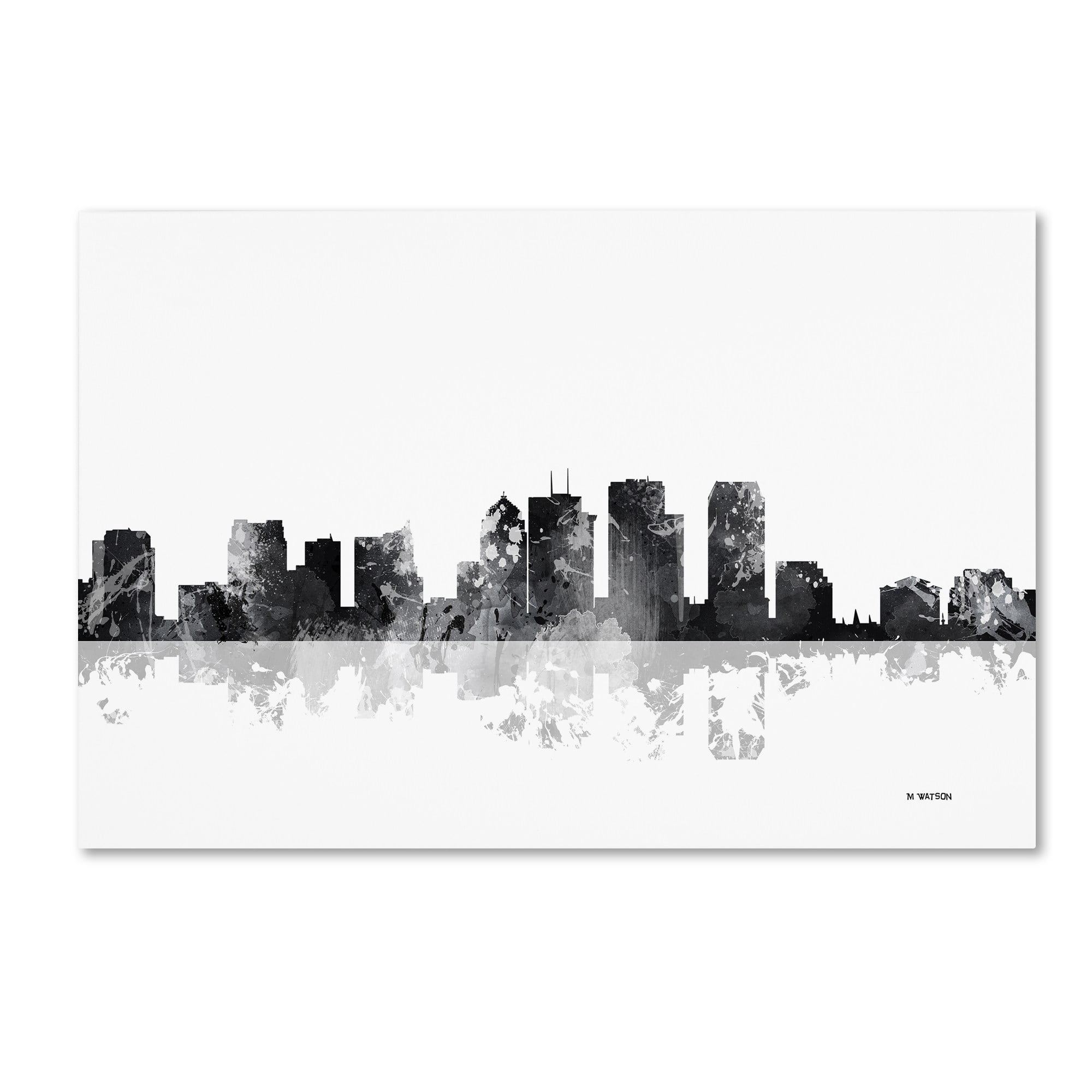 Trademark Fine Art "Tampa Florida Skyline BG-1" Canvas Art by Marlene Watson