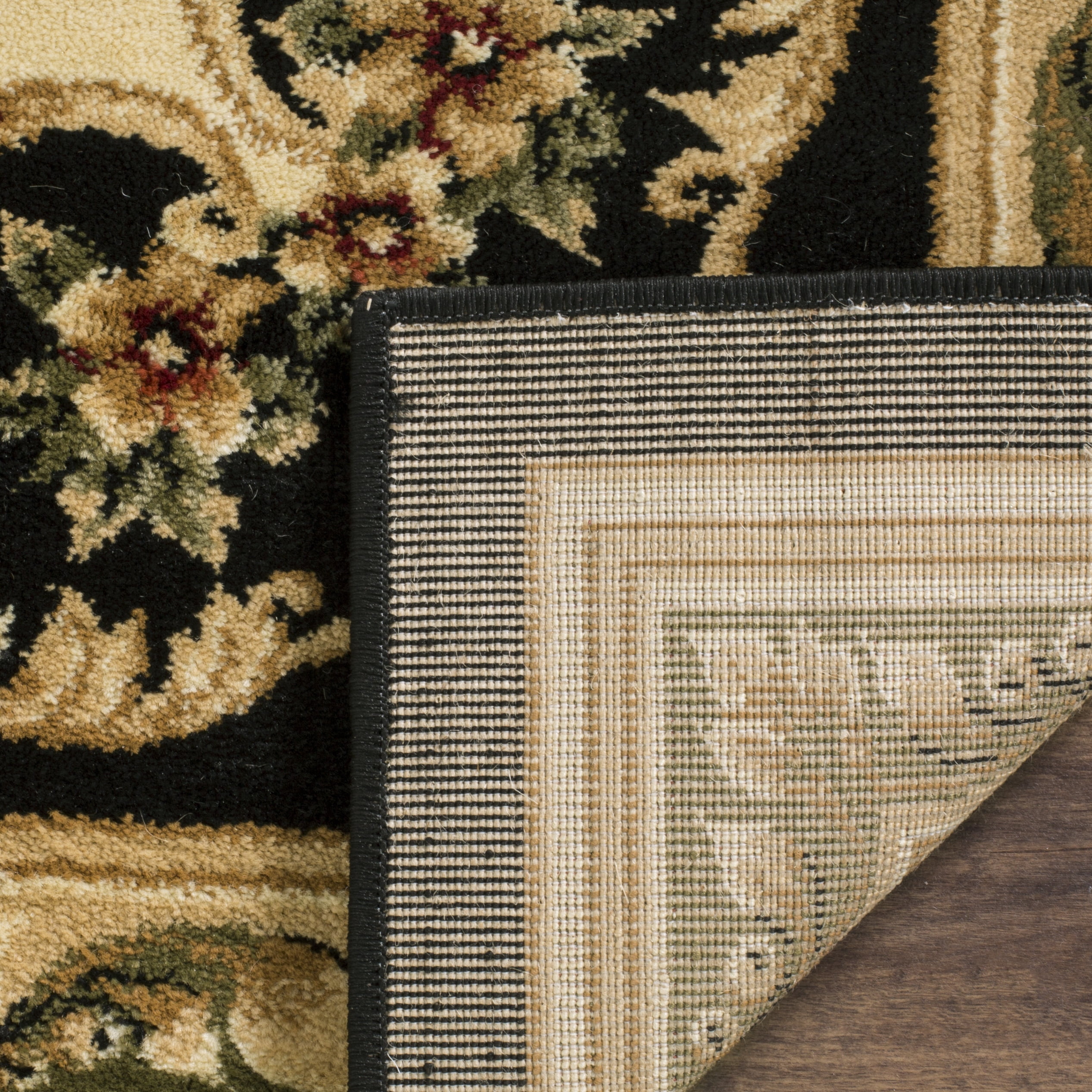 Safavieh Lyndhurst Katherine Floral Area Rug, Black/Ivory, 10' x 14'