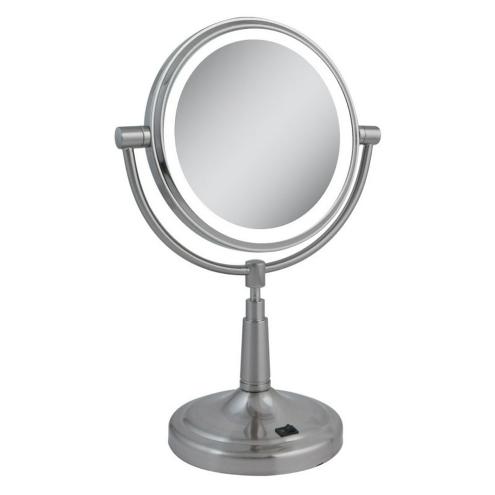 Zadro Zadro LED Lighted 5X/1X Satin Nickel Vanity Mirror Walmart
