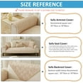 thumbnail image 3 of TOPCHANCES Soft Milk Flannel Couch Covers for 1 2 3 Seater Sofa, Non-Slip Corner Couch Slipcovers for L Shape Sectional Sofa, Furniture Protector (Light Coffee, 90x160cm), 3 of 8