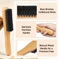 thumbnail image 2 of OPALESQUE 2pcs Natural Boar Bristle Slick Back Hair Brush for Thin & Fine Hair, Medium Hardness Smoothing Hairbrush for Polishing, Deepening & Styling,for Women Men Kids, 2 of 7
