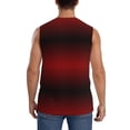 thumbnail image 4 of Uemuo Red Geometric Pattern Men's Sleeveless T-Shirt,Muscle Athletic Tank Top, Moisture-wicking Quick-dry Breathable Classic Tee Top for Gym Run Outdoor Sports-, 4 of 8