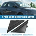 thumbnail image 5 of Phyun Matte Black Door Mirror Flag Cover Left Right For Fiat 500 1Sj85Kx7Aa 1Sd00Kx7Aa, 5 of 5