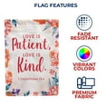 thumbnail image 2 of America Forever Bible Verse Garden Flag - 12.5 x 18 inch - 1 Corinthians 13:4 Love is Patient and Kind - Christian Quotes Religious Outdoor Yard Decorative Inspirational Faith Flag, 2 of 5