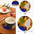 thumbnail image 3 of SKYSONIC Abstract Pumpkin Trivet Pot Holders Pads, Set of 2 Autumn Pot Holder Heat Resistant Trivets Cotton Thread Weave Mats Kitchen Table Decor, 3 of 7