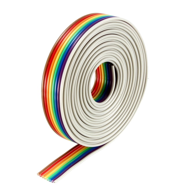 Unique Bargains 8P Jumper Wire 1.27mm Pitch Ribbon Cable Breadboard DIY 2m Long