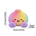 thumbnail image 6 of Rainbow Dumpling Plush Toy - Soft Squeezable Stuffed Bao Toy with Embroidered Face, Plush Steamed Bun Dumpling Stuffed Animals Stuffed Toys Cute Food Plushie for Office Desk Decor Stress Relief Gift, 6 of 7