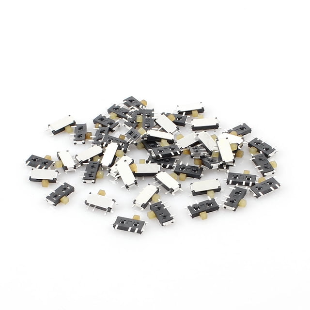 50 piezas On/Off 2 posiciones SPDT interruptor deslizante miniatura SMT horizontal