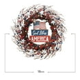 thumbnail image 3 of 18Inch 4th of July Patriotic Day Wreath Red Blue White Berry Wreath with Americana Flag Patriotic Decorations for Memorial Day Independence Day Veterans Day Front Door Wall, 3 of 5