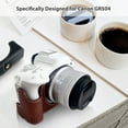 thumbnail image 4 of Digital Camera Bottom Protective Case PU Leather Camera Bag with 1/4in Fixing Screw Compatible with Canon R50/R100, 4 of 7