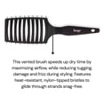 thumbnail image 2 of L'ange Hair SIENA WIDE Brush: Pro Detangler for All - Vented, Flexible, Heat-Resistant, 2 of 6
