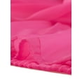 thumbnail image 5 of INSPIRE CHIC Women's Button-Front Point Collar Mesh Sheer Long Sleeve Shirt Tops M Hot Pink, 5 of 6