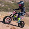thumbnail image 5 of Floseru 49cc Dirt Bike, 2-Stroke Gas Power Motocross Bike for Kids,Off Road Mini Motorcycle Pocket Motorbike with Front Rear Disc Brakes Up to 25 Mph, Weight Support Up to 220 LBS Birthday Gifts, 5 of 8
