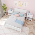 thumbnail image 6 of Max & Lily Full Size Bed Frame with Headboard, Solid Wood Platform Bed for Kids, White, 6 of 10