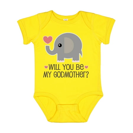 

Inktastic Will You Be My Godmother Gift Baby Boy or Baby Girl Bodysuit