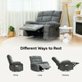 thumbnail image 6 of FLEXISPOT Swivel Rocker Recliner Chair with USB Port, Heat and Massage, 24.4" Wide Seat Chenille Oversized Recliner, Gray, 6 of 14