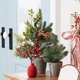 thumbnail image 5 of ¡Gran Ahorro en tu Compra!, Ramitas y hojas navideñas doradas y rojas, corona de árbol de Navidad de frutos rojos, accesorios decorativos de ratán para hacer uno mismo Akmoler, 5 of 6