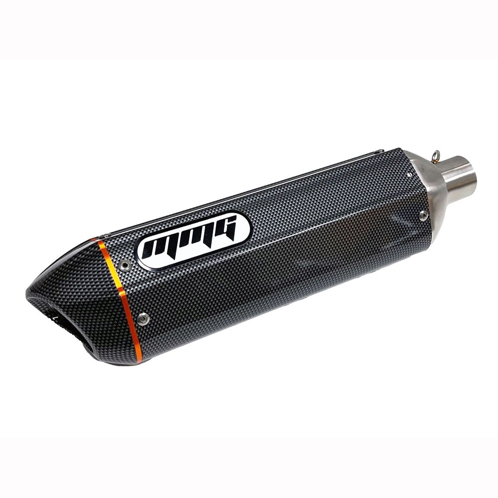 Exhaust System Muffler for GY6 50cc 4 Stroke Scooters (Carbon Fiber Finish)