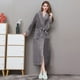 thumbnail image 4 of Bata de baño de franela holgada de gran tamaño con tecnología de costura para parejas, bata de baño de vellón coral para hombres y mujeres, otoño e invierno, 4 of 6