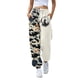 thumbnail image 1 of Pantalones deportivos con temática de Halloween para mujer, cómodos pantalones deportivos de dos tonos con diseño de estampado de calabaza y murciélago, 1 of 4