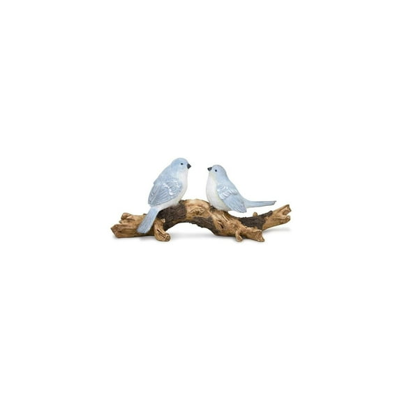 Maykoosh Art Nouveau Allure Natural Blue Birds On Branch Decorative Figurine for Table-Top or Indoor Home Decor, 9.5-Inch L X 4.5-Inch W