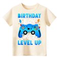 thumbnail image 3 of Kiijoy Toddler Boys Birthday T-Shirt Short Sleeve Round Neck Graphic T Shirt Tee Top, Beige, 2-3 Years, 3 of 3