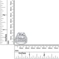 thumbnail image 5 of AFFY 3.50CT Cushion & Round Moissanite Diamond Halo Bridal Rings Set for Women 10K Solid White Gold-12, 5 of 6