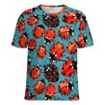 thumbnail image 5 of Ladybug Pattern Print(1)-1 Women's T-Shirt Short Sleeve T Shirts Tops Tee Ladies Loose T, 5 of 6
