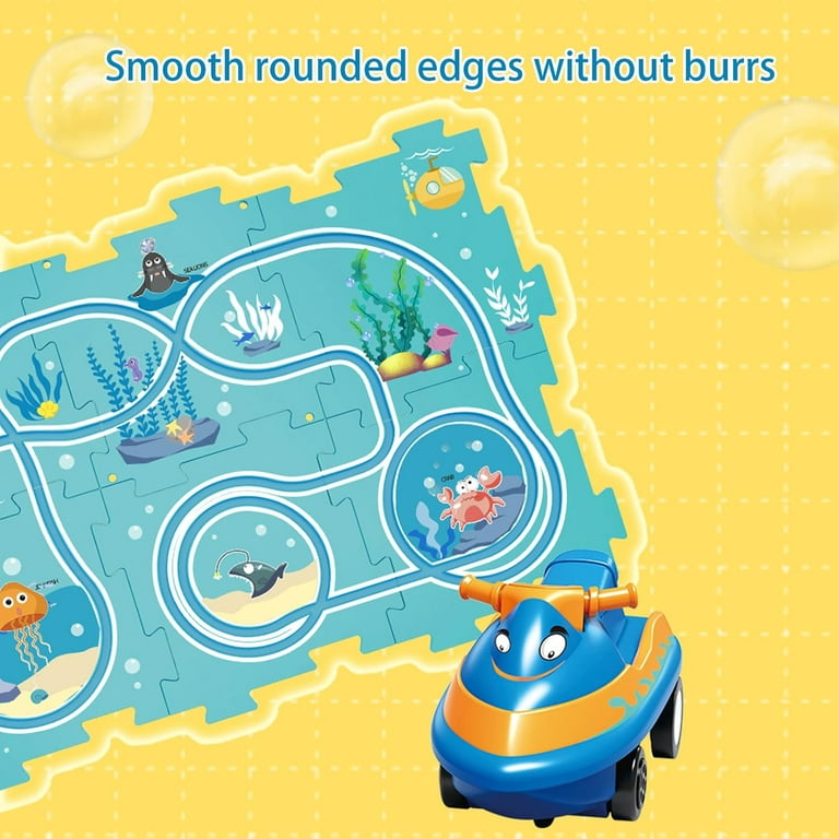 Trackmates Kids Car Track Set, 2024 Best Puzzle Racer Kids Car