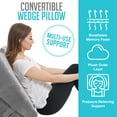All Sett Health Memory Foam Wedge Pillow for Sleeping, Head Elevation