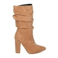 thumbnail image 2 of New Women Faux Suede Pointy Toe Slouchy Block Heel Boot - 18030 By Cape Robbin, 2 of 6